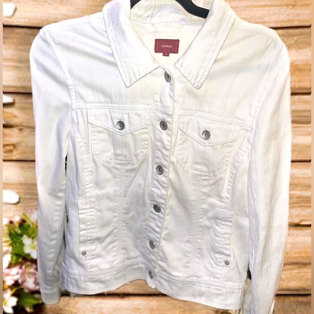 Ladies’ White Button-Up Jacket